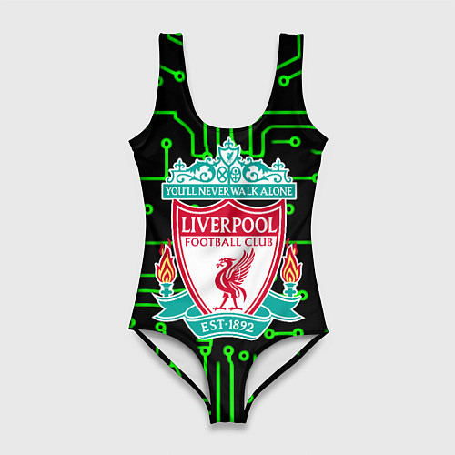 Женский купальник-боди Liverpool плата текстура / 3D-принт – фото 1