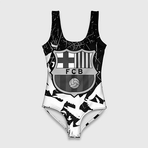Женский купальник-боди Barcelona черно белые птицы / 3D-принт – фото 1
