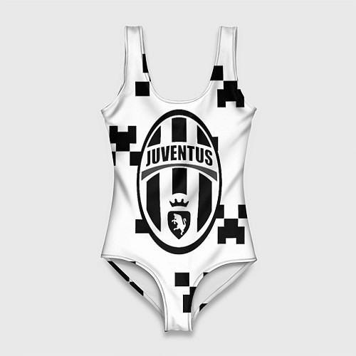 Женский купальник-боди Juventus x minecraft pattern / 3D-принт – фото 1