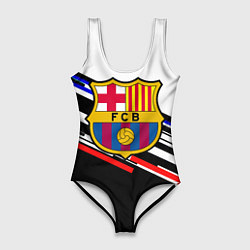 Женский купальник-боди Barcelona полосы текстура спорт