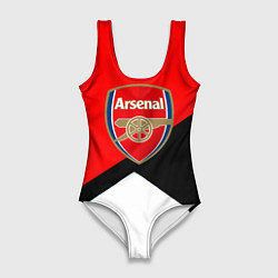 Купальник-боди 3D женский Arsenal geometry sport, цвет: 3D-принт
