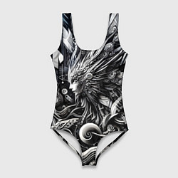 Женский купальник-боди Abstraction cyber pattern - ai art fantasy