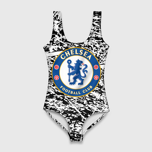 Женский купальник-боди Челси штрихи красок / 3D-принт – фото 1