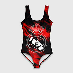 Женский купальник-боди Real Madrid красный огонь