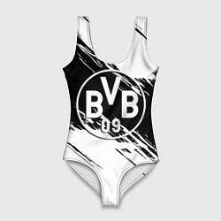 Женский купальник-боди Borussia черно белые полосы