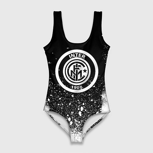 Женский купальник-боди Inter белый всплеск краско / 3D-принт – фото 1