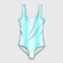 Женский купальник-боди Neon white blue lines