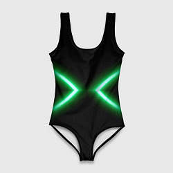 Женский купальник-боди Neon green lines