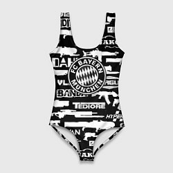 Купальник-боди 3D женский ФК Манчестер Юнайтед, цвет: 3D-принт