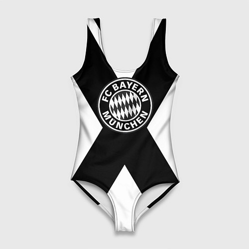 Женский купальник-боди Бавария Мюнхен полосы / 3D-принт – фото 1