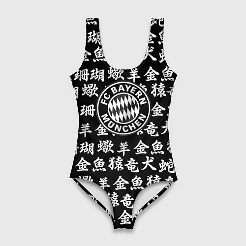 Женский купальник-боди Бавария Мюнхен символы / 3D-принт – фото 1