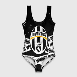 Купальник-боди 3D женский Juventus подедитель краски, цвет: 3D-принт