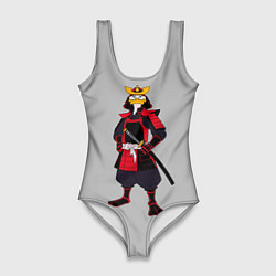 Женский купальник-боди Утка-самурай с катаной