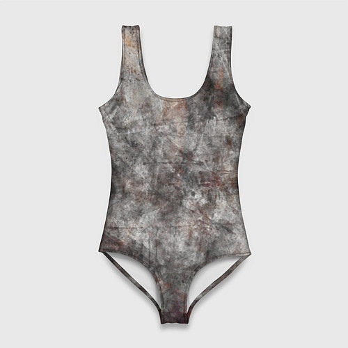 Женский купальник-боди Абстракция - gray stone / 3D-принт – фото 1