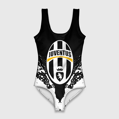 Женский купальник-боди Ювентус краски всплеск текстура / 3D-принт – фото 1