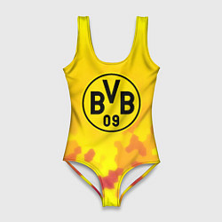 Женский купальник-боди Borussia камуфляж желтый текстура