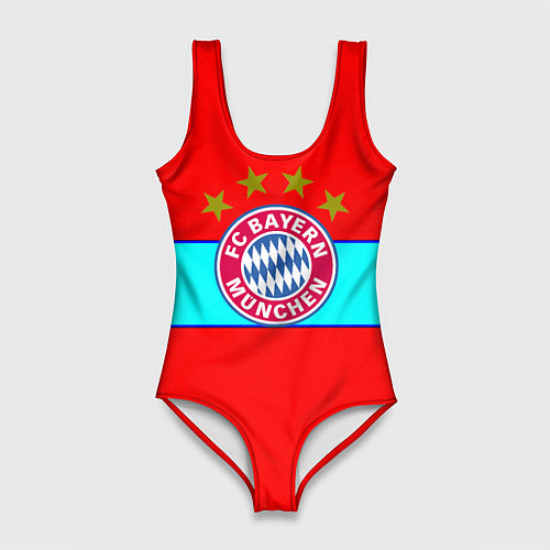 Женский купальник-боди Бавария Мюнхен полосы линии / 3D-принт – фото 1