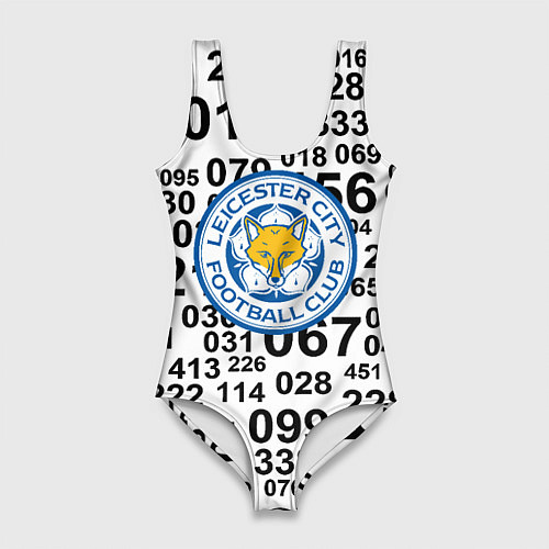 Женский купальник-боди Лестер сити цифры символы / 3D-принт – фото 1