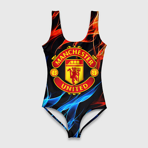 Женский купальник-боди Манчестер Юнайтед огонь битва / 3D-принт – фото 1