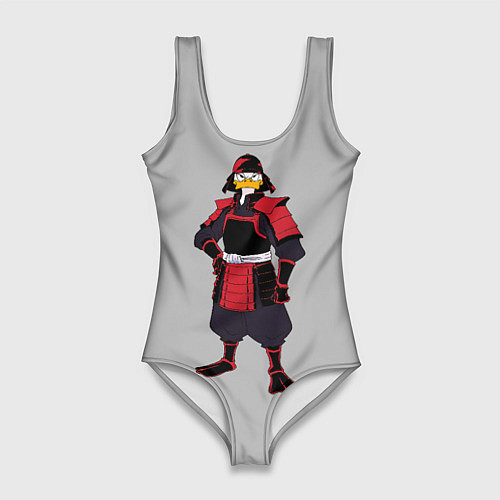 Женский купальник-боди Утка-самурай / 3D-принт – фото 1