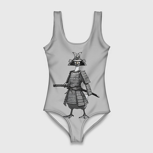 Женский купальник-боди Гусь-самурай с катаной / 3D-принт – фото 1
