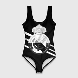 Женский купальник-боди Реал Мадрид полосы текстура линии