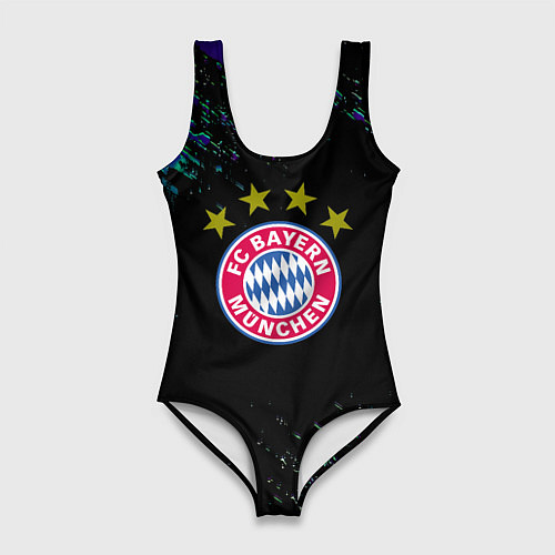 Женский купальник-боди Бавария Мюнхен краски текстура / 3D-принт – фото 1