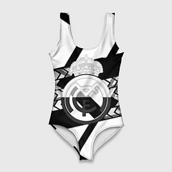 Женский купальник-боди Реал Мадрид краски полосы