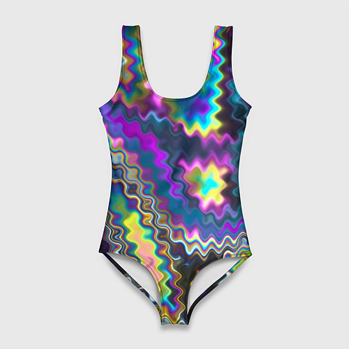 Женский купальник-боди Абстракция переливы / 3D-принт – фото 1