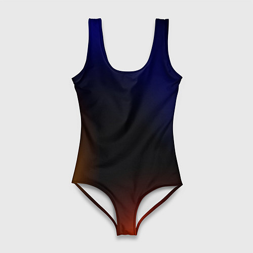 Женский купальник-боди Color black red blue / 3D-принт – фото 1