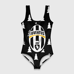 Женский купальник-боди Ювентус ёлочки паттерн