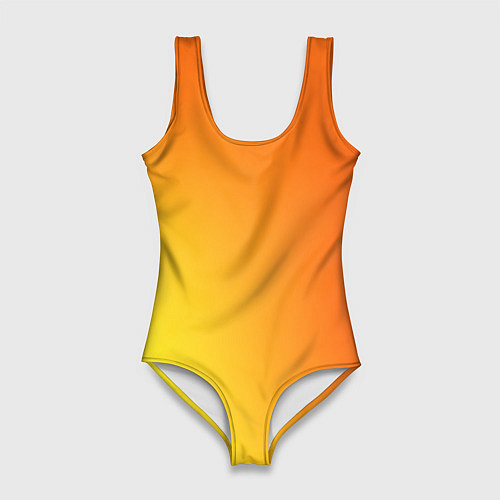 Женский купальник-боди Color orange red / 3D-принт – фото 1