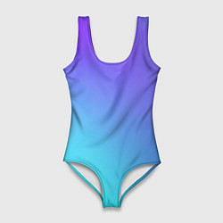 Купальник-боди 3D женский Color multi-colored gradient, цвет: 3D-принт