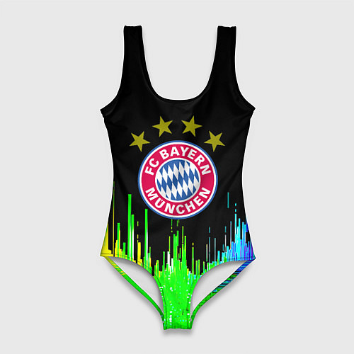 Женский купальник-боди Бавария Мюнхен неон градиент / 3D-принт – фото 1