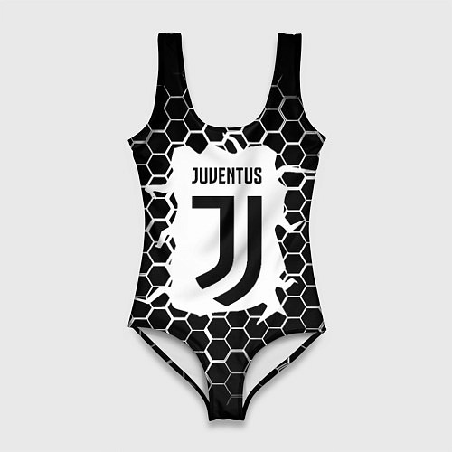 Женский купальник-боди Juventus соты текстура краски / 3D-принт – фото 1