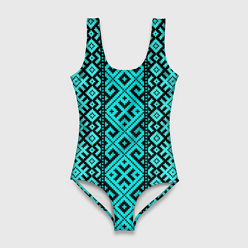 Женский купальник-боди Орнамент славянский / 3D-принт – фото 1