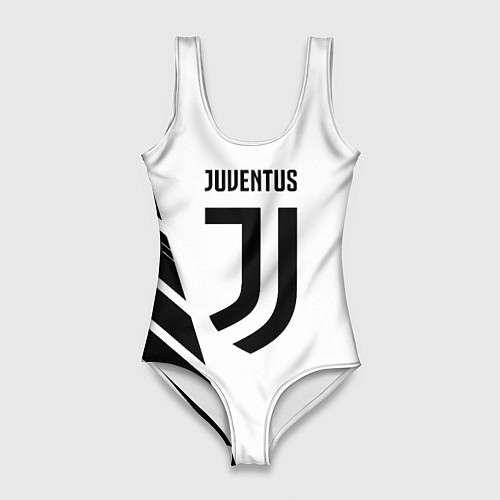 Женский купальник-боди Ювентус полосы геометрия текстура / 3D-принт – фото 1