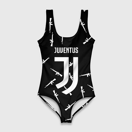 Женский купальник-боди Ювентус армейский стиль / 3D-принт – фото 1