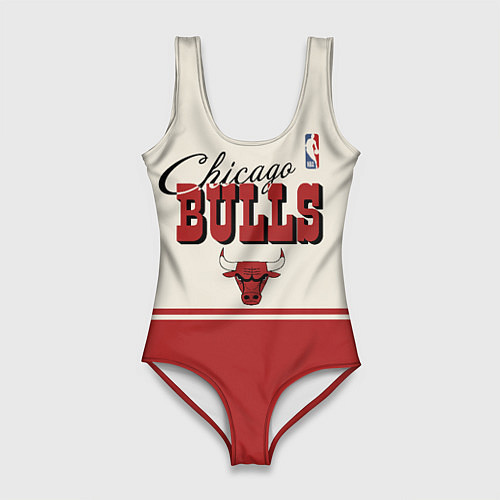 Женский купальник-боди NBA Chicago Bulls vintage / 3D-принт – фото 1