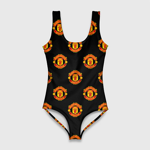 Женский купальник-боди Manchester United Pattern / 3D-принт – фото 1