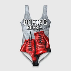 Купальник-боди 3D женский Boxing Russia, цвет: 3D-принт