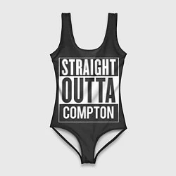 Купальник-боди 3D женский Straight Outta Compton, цвет: 3D-принт