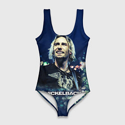 Купальник-боди 3D женский Nickelback: Chad Kroeger, цвет: 3D-принт