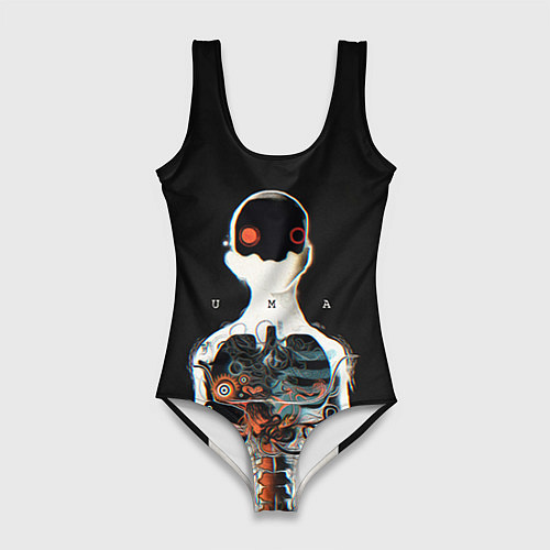 Женский купальник-боди Three Days Grace: Skeleton / 3D-принт – фото 1