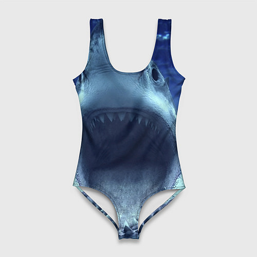 Женский купальник-боди Белая акула / 3D-принт – фото 1