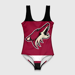 Купальник-боди 3D женский Arizona Coyotes, цвет: 3D-принт