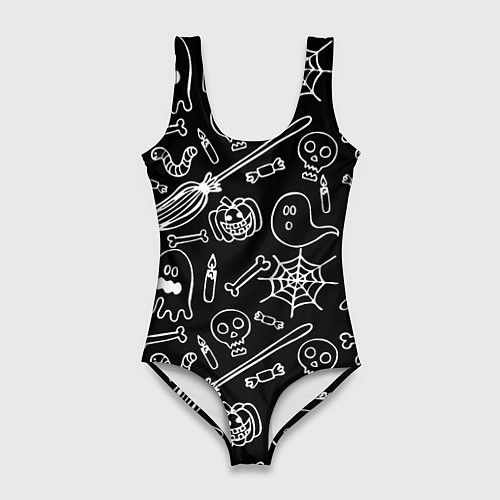 Женский купальник-боди Призрачный арт / 3D-принт – фото 1