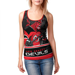 Майка-безрукавка женская New Jersey Devils, цвет: 3D-красный — фото 2