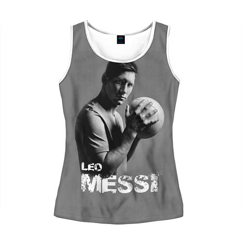 Женская майка без рукавов Leo Messi / 3D-Белый – фото 1