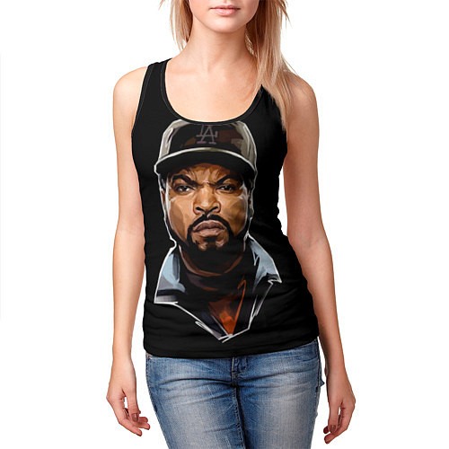 Женская майка без рукавов Ice Cube / 3D-Черный – фото 3